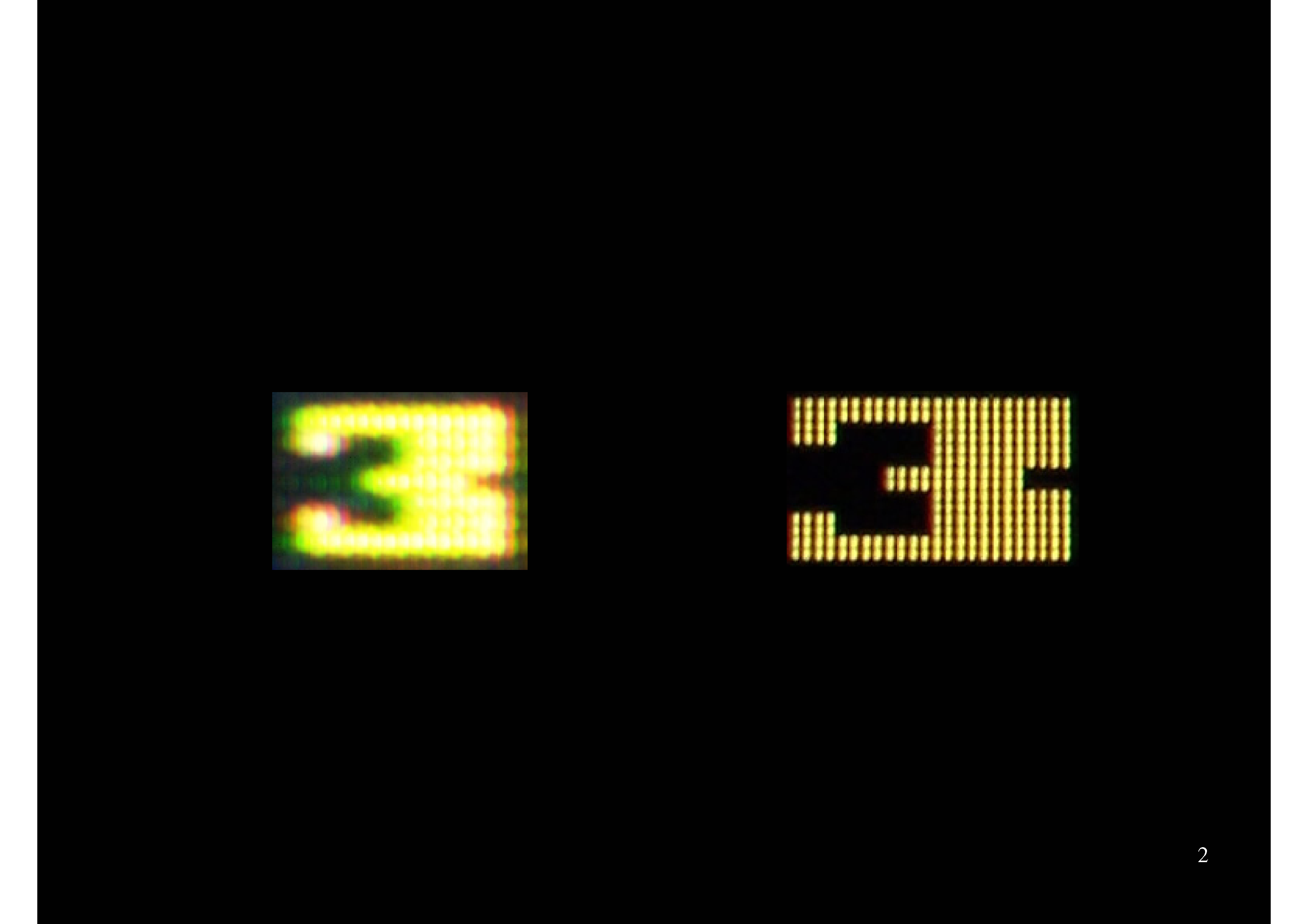 These 3's are from Berzerk, as discussed in my dissertation. CRT on the left, LCD on the right. These 3's are from Berzerk, as discussed in my dissertation. CRT on the left, LCD on the right.